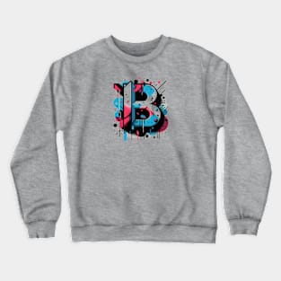 Letter B design graffity style Crewneck Sweatshirt